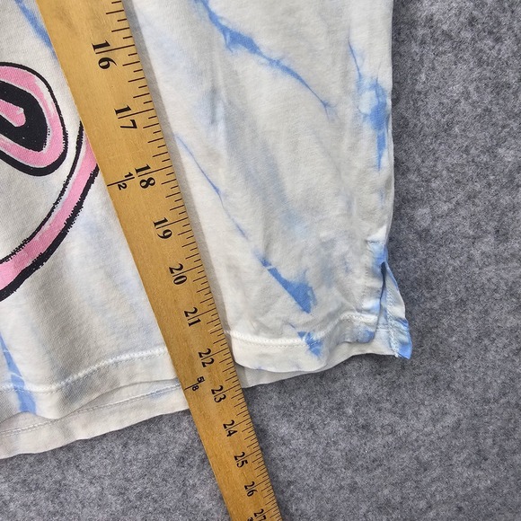 NIRVANA Tie Dye T Shirt Kids 14 White Blue Smiley Face Band Tee Grunge Y2K ZARA - Picture 5 of 8